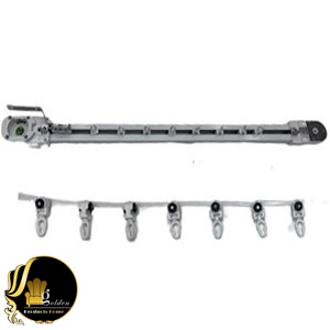 ریل پرده برقی مینیمال سفید با طراحی باریک و مدرن